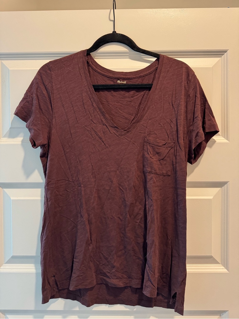 Madewell Women's V-Neck Pocket Tee 100% Cotton